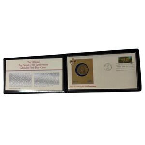 1985 Boy Scouts 75th Anniversary Medalist First Day Cover Fleetwood Bronze Medal